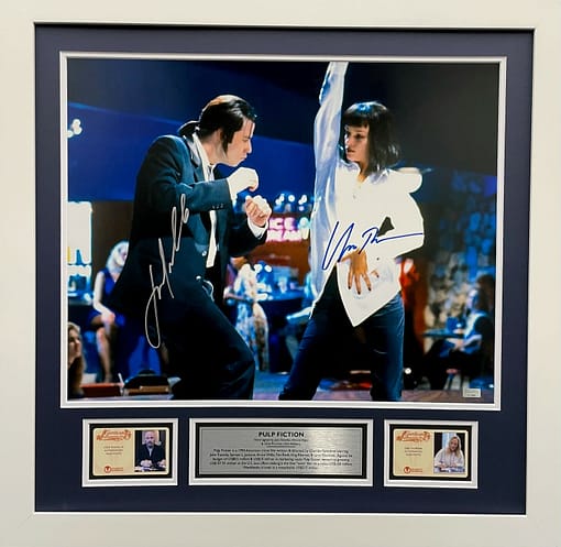 John Travolta And Uma Thurman Signed Pulp Fiction 16 X 20 Dance Photo