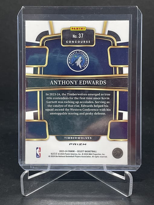 Panini Select Anthony Edwards Tri Colour Concourse Prizm No