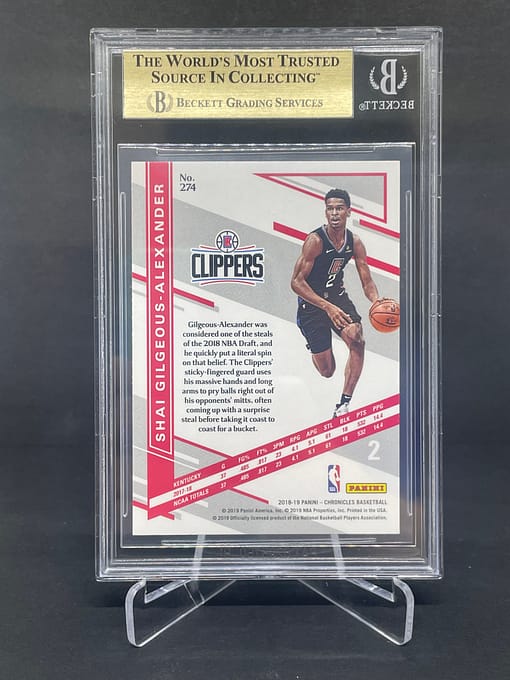 2018 19 Panini Chronicles Elite Shai Gilgeous Alexander Rookie 9 5 Gem