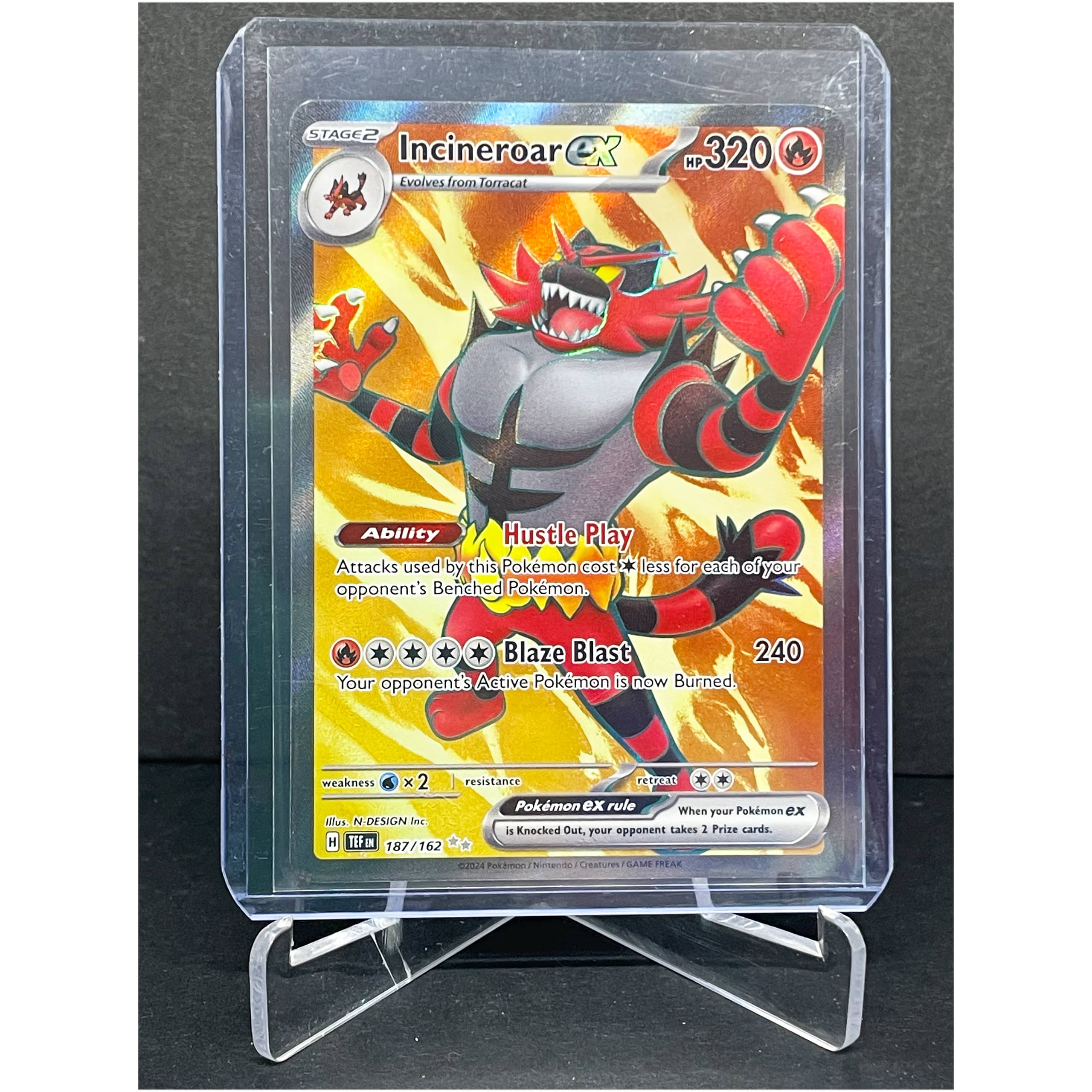 2024 Pokémon Incineroar EX Temporal Forces 187/162 Ultra Rare - Icons ...