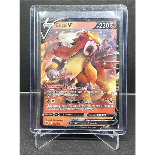 Entei V 022/172 Holo Ultra Rare Brilliant Stars Sword Shield - Icons of ...